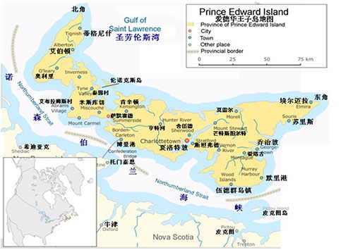 爱德华王子岛地图
